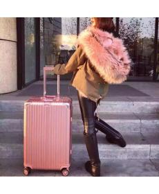 Rose Gold Aluminium Rahmen Stamm Passwort Internat PC Gepäck Zugstange 24 26 29 Zoll