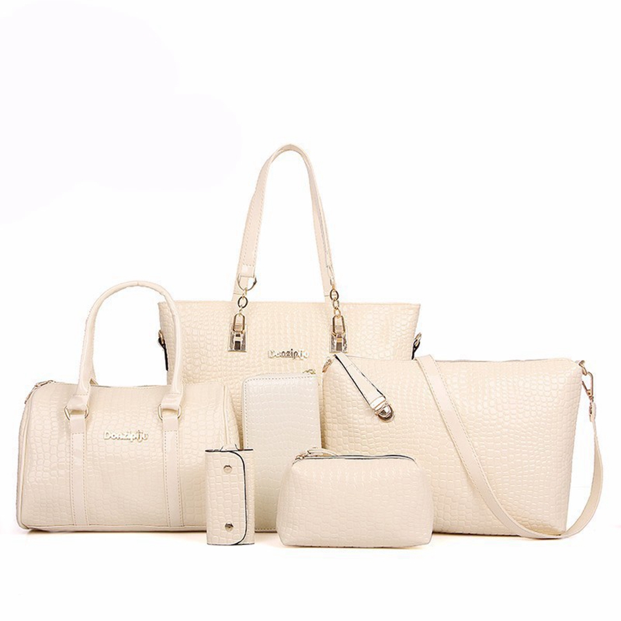 6 Beutel Krokoprägung Damen Tasche Stein Damen Handtasche Pu Leder Umhängetasche Damen Messenger Bags Damen