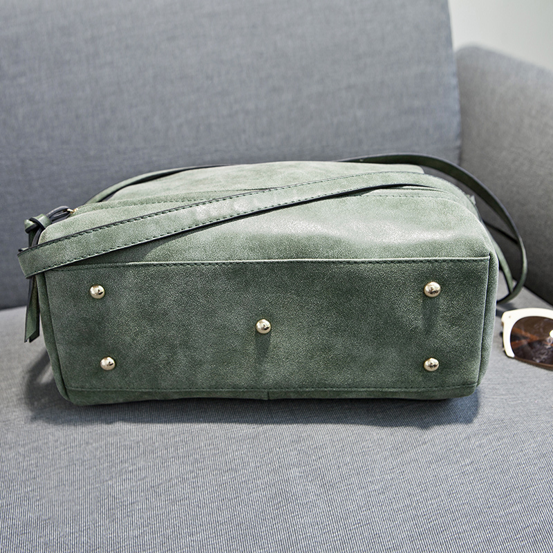 Neu Kommen Damen Schultertasche NubukLeder Vintage Umhängetasche Motorrad Umhängetaschen Retro Damen