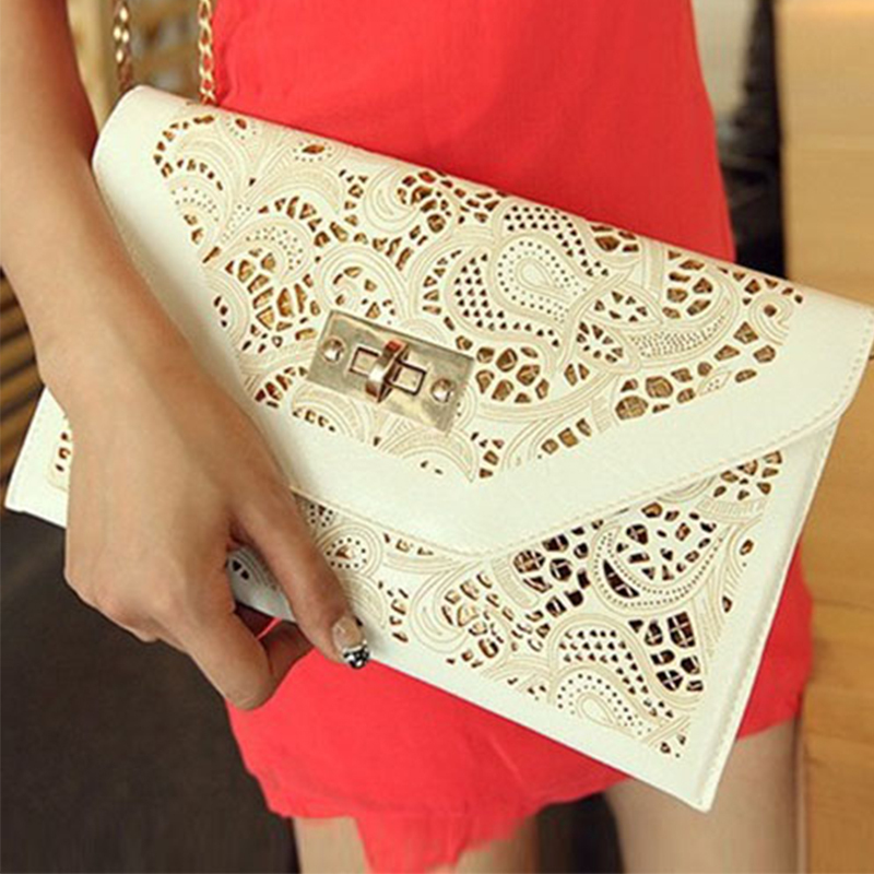 LADY STYLE hot Neue ankunft ausschnitt umschlag Damen clutch vintage messenger bags Kette bunte Umhängetaschen