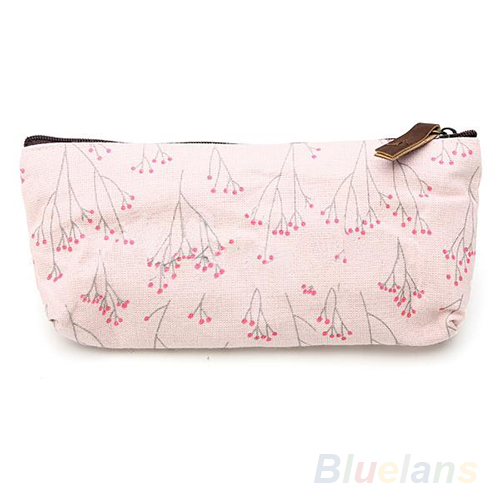 Neue Blume Floral Bleistift feder Kasten kosmetische Make Up WerkzeugTasche Aufbewahrungstasche Geldbörse