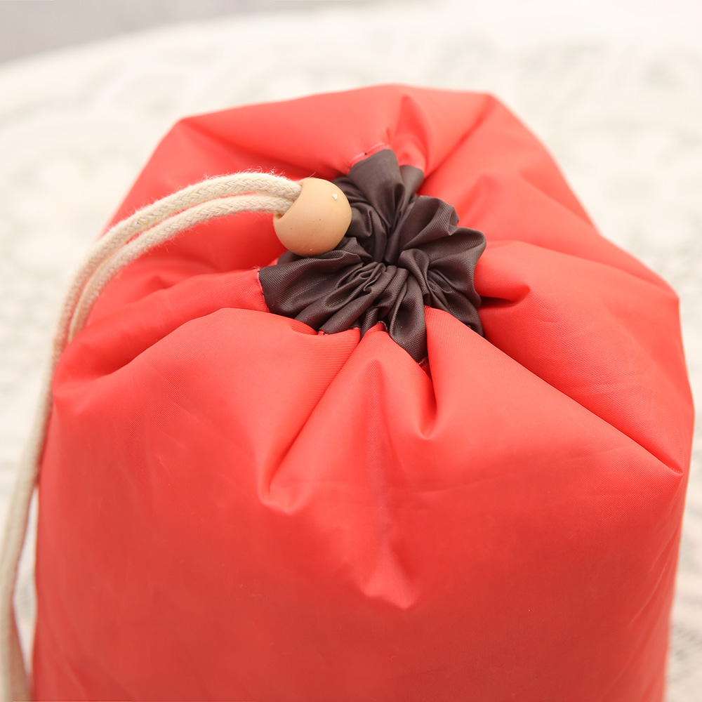 Neue Ankunft Tonnenförmige Reise Kosmetiktasche Nylon Hohe Kapazität Kordelzug Elegante Trommel Waschen Tasche