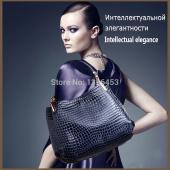 Damen Leder Krokodil Tasche Damen Designer Handtaschen Hochwertige Sac ein Haupt Alligator Organizer Bolsos Mujer