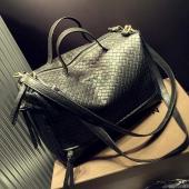 Weave Damen Messenger Bags Retro Damen Tasche Hohe Kapazität Damen LederHandtaschen Schultertasche