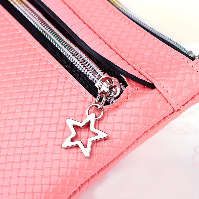 Neue Mode Berühmt Klein Damen Taschen Stricken Damen Kupplung Geldbörse Feste Hohe Qualität Pu Leder