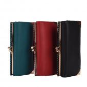 New Fashion Solid Goldene Ecken Tag Kupplungen multicolor Brieftasche Damen Tasche