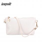 Damen PU Leder Tag Kupplung Steinmuster Dame Kleine Umhängetasche Messenger Klappe Crossbody Abend Handtasche