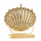Shell design Damen Abendtaschen mischfarbe krawatte diamanten Handtaschen mit Kette schulter Umhängetasche