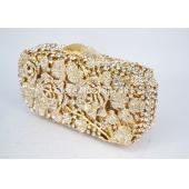Luxus kristall clutch Abendtasche Gold rose blume partei Geldbörse Damen hochzeit braut Handtasche beutel