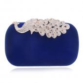 Candy Farbe Pfau Design Diamanten Damen Taschen Samt kleine Geldbörse Halter Taschen Strass Kupplung Abendtaschen