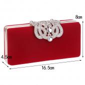Crown diamanten samt Damen Tasche tageskupplungen kleinen kristall Abendtaschen schwarz rot candy farbe tote