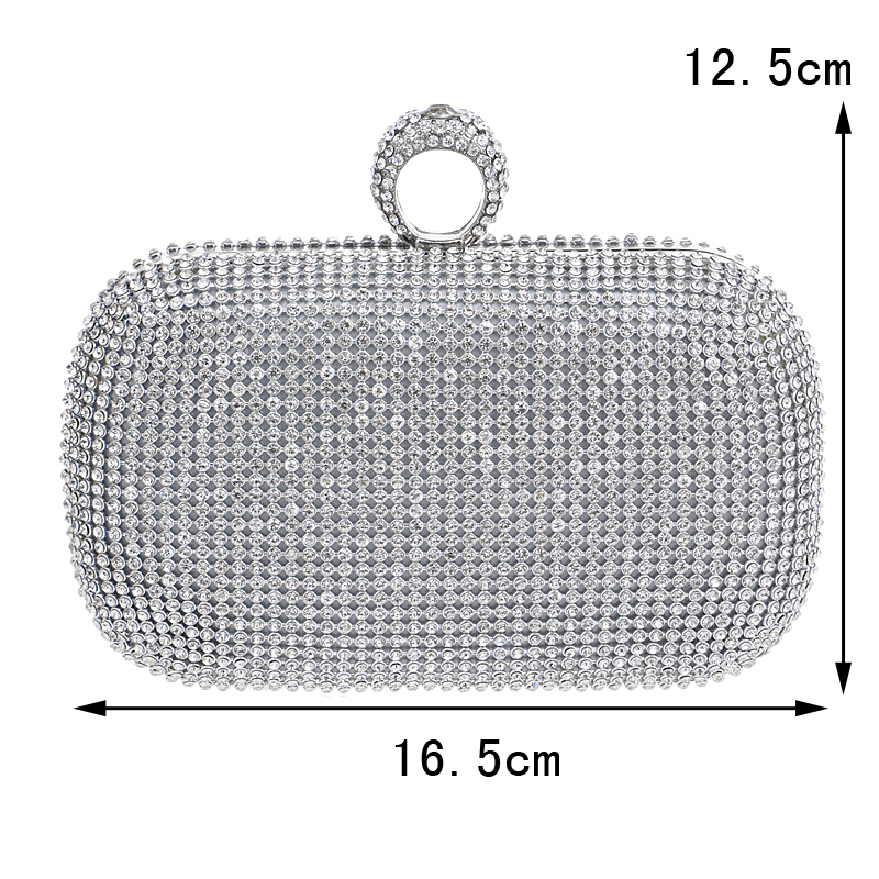 Heißer verkauf finger ringe diamanten kupplung Geldbörse Abendtaschen mischfarbe strass Abendtasche kleine