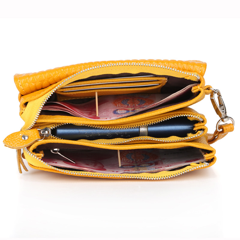 Großhandel spitzenqualität Damen echt Leder armband abend kupplung weiblichen Handtasche messenger bags