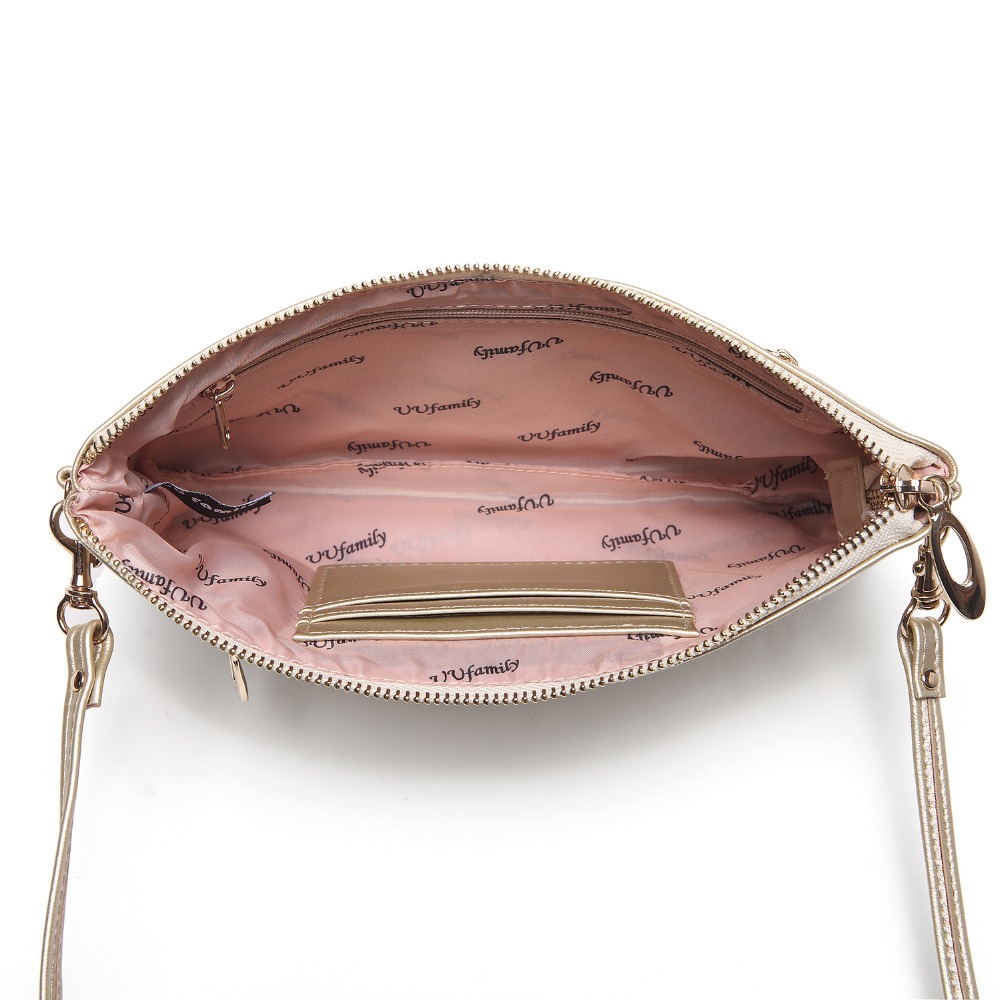 UU Familie Tag Kupplung Armband Damen Schminktäschchen Geldbörse mit abnehmbarer Schultergurt Münze