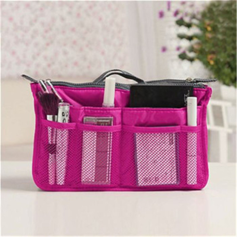 Freies verschiffen HEIßER Damen Reisen Einfügen Organizer Handtasche Große liner Dame Make Up
