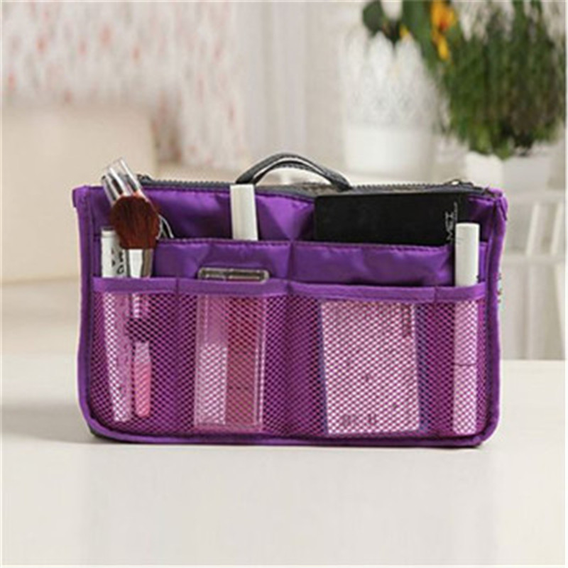 Freies verschiffen HEIßER Damen Reisen Einfügen Organizer Handtasche Große liner Dame Make Up