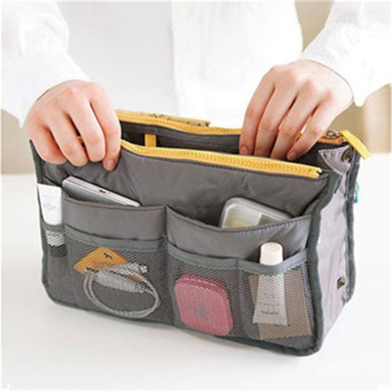 Freies verschiffen HEIßER Damen Reisen Einfügen Organizer Handtasche Große liner Dame Make Up