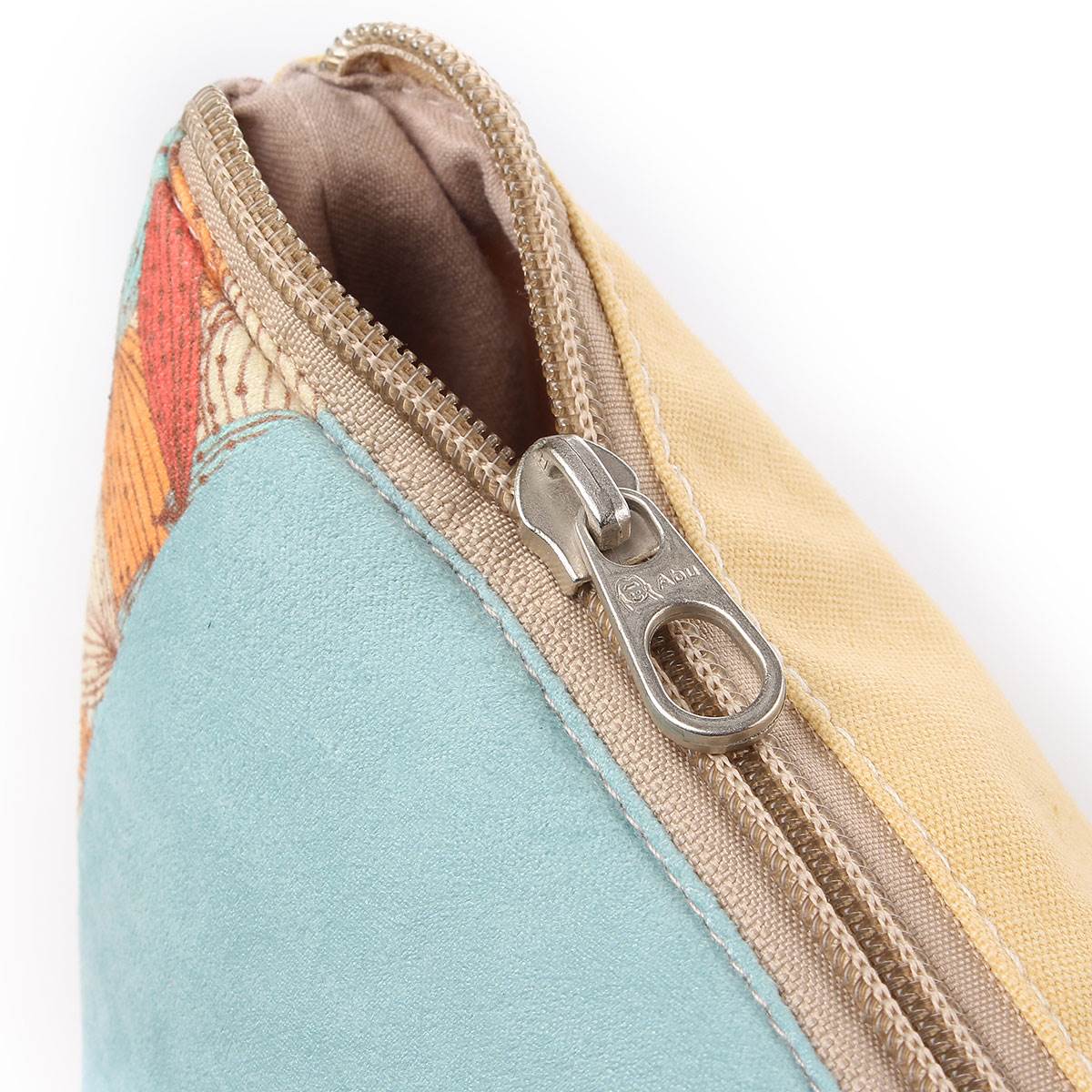 Neue Große Größe Damen Bilden Beutel Blume Blumen Leinwand Reißverschluss Kosmetik Einfache