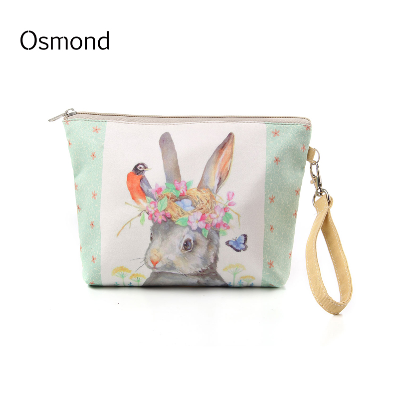 Neue Große Größe Damen Bilden Beutel Blume Blumen Leinwand Reißverschluss Kosmetik Einfache