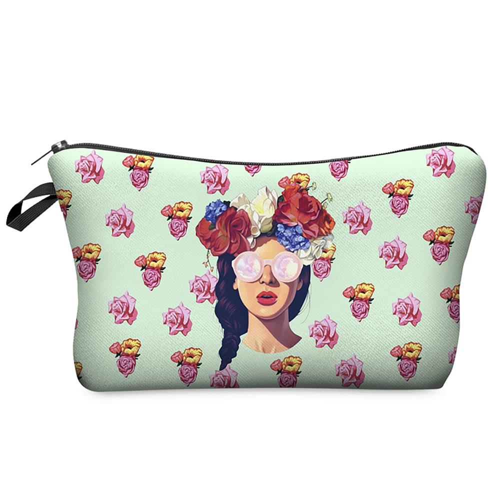 neue Mode 3d Druck Damen Make up Taschen mit Multicolor Muster für Reisen einfach