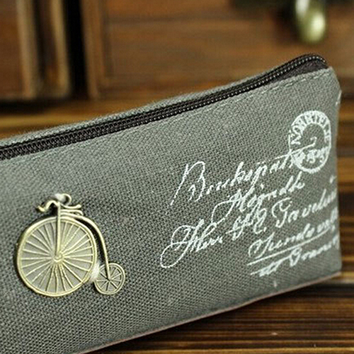 Leinwand Schreibwaren Lagerung Stift Federmäppchen Geldbörse Tasche Tasche Kosmetiktasche Make Up