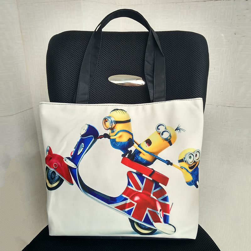 Cartoon Minions Gedruckt Casual Tote Damen Leinwand Handtasche Täglichen Einzelnen Schulter Einkaufstaschen Mode