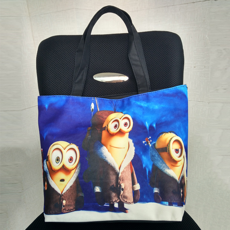 Cartoon Minions Gedruckt Casual Tote Damen Leinwand Handtasche Täglichen Einzelnen Schulter Einkaufstaschen Mode