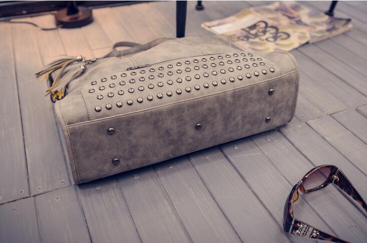 Neue Mode Niet Damen Handtasche Matt Damen Umhängetasche Große Kapazität Damen Tote Schulter Damen