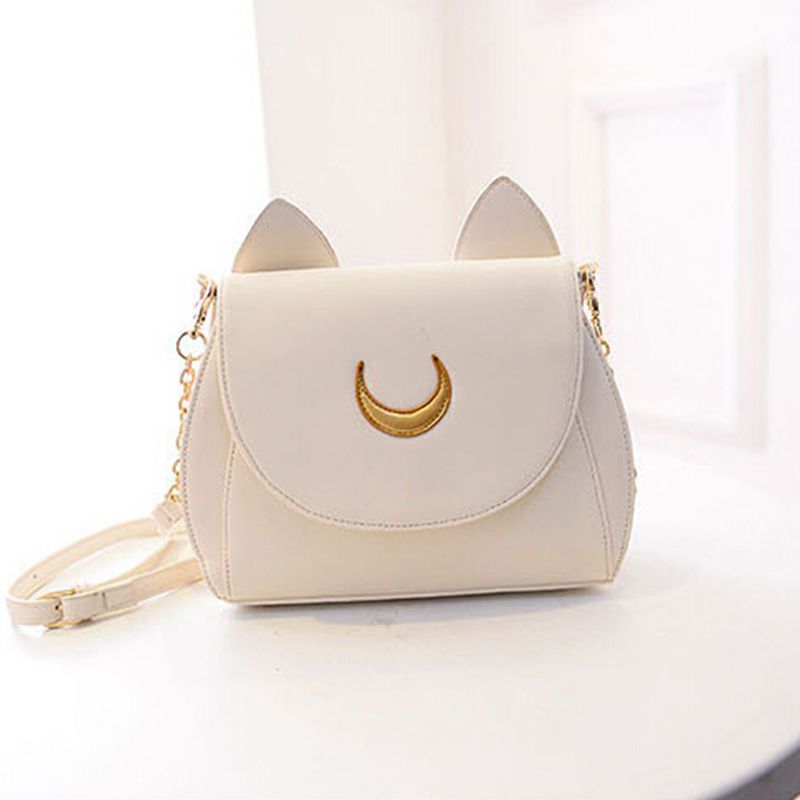Vogue sommer Begrenzte Sailor Moon Tasche Damen Handtasche Schwarze Weiße Katze Luna Mond Damen Messenger