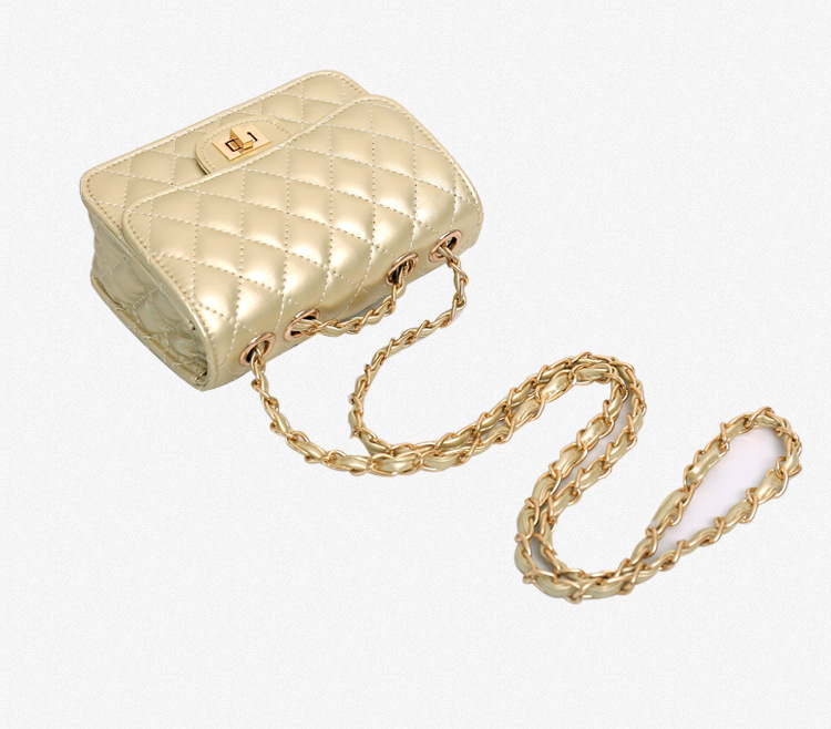 neue Kette Damen Umhängetaschen fashion marke weiblichen gold Leder Handtasche mini Umhängetasche