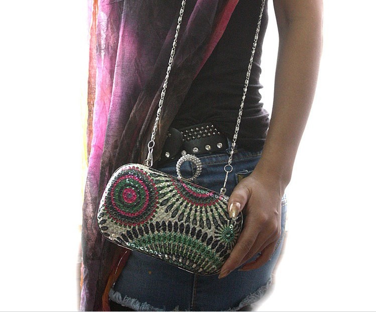 neue Damen Kupplungs knöchel Schellt Abendtasche Damen Party Hochzeit Braut Mode Brieftasche Tag Kupplung Make Up