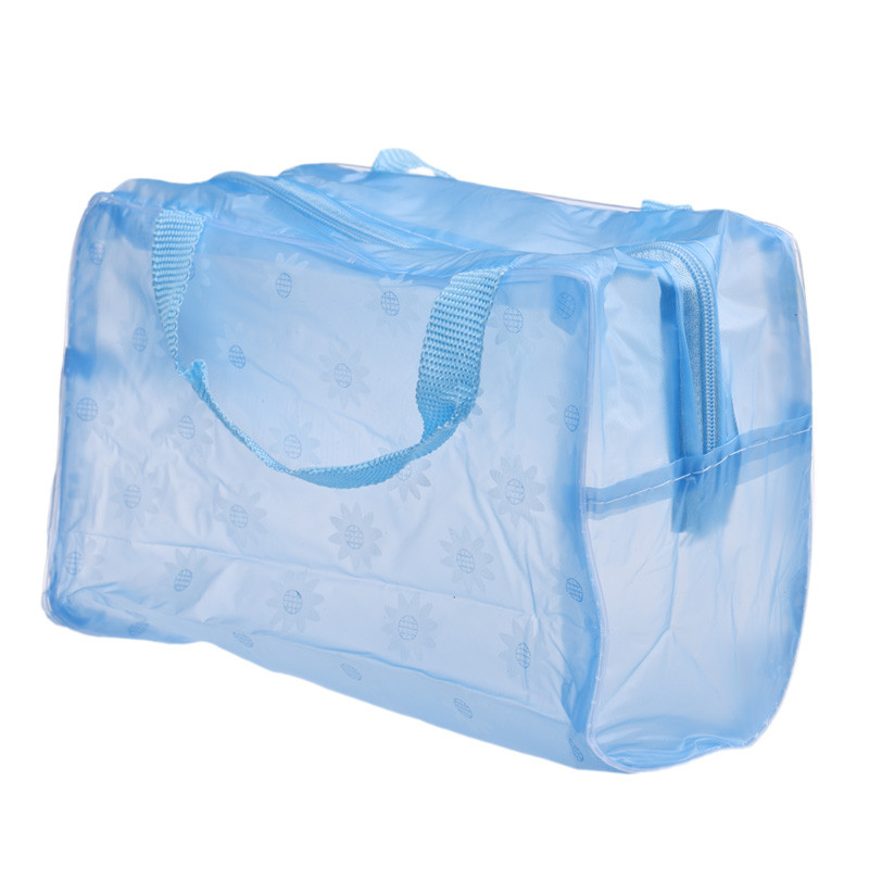 Blumendruck Transparent Wasserdicht Make up Kosmetiktasche Reise Waschen Zahnbürste Beutel Kulturveranstalter Tasche