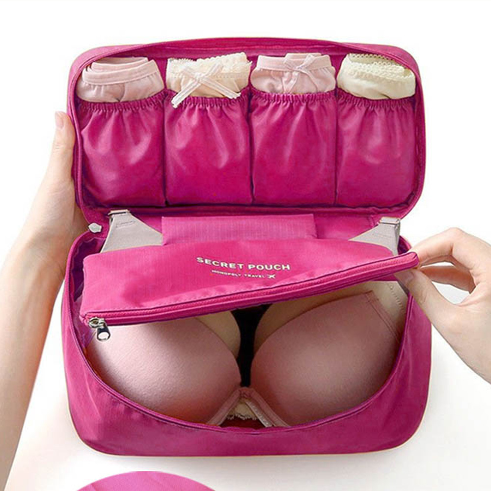 Wasserdichte Damen Mädchen Dame Tragbare Reise Bra Unterwäsche Dessous Organizer Bag Kosmetik Make Up Toilett