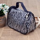 Neue Mode Tragbaren Wasserdichten Damen Make Up Tasche Bilden Speicher organisator box Beauty Case Travel Pouch Zebra
