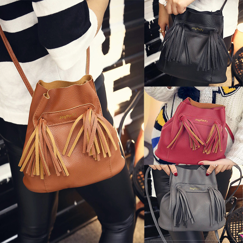 neue Damen fransen eimer Umhängetasche