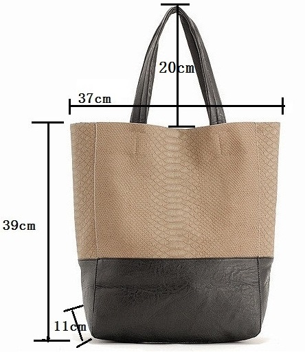 Mode Nähen Schlange Krokoprägung Eimer Damen große Tasche Damen Retro Handtasche hohe Qualität