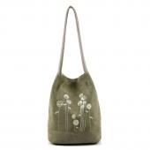 Frühling und Sommer Umhängetasche Leinwand Damen Handtaschen Eimer Damen Handtaschen Casual Big floral Damen