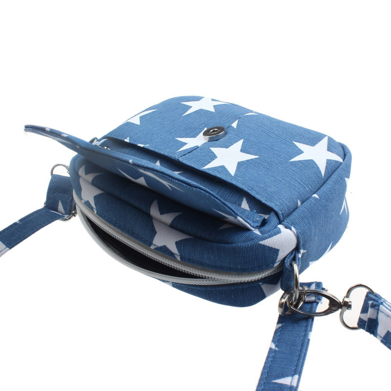 Neue Damen Mode Leinwand Taschen Mini Kleine Messenger Umhängetasche Damen Stern Gedruckt Lässig