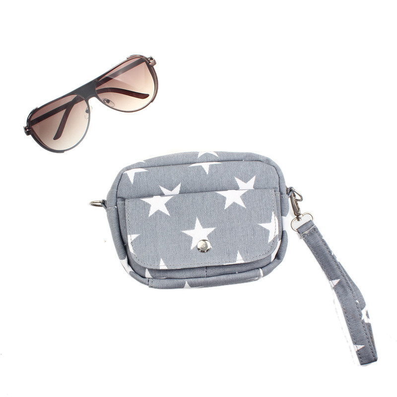 Neue Damen Mode Leinwand Taschen Mini Kleine Messenger Umhängetasche Damen Stern Gedruckt Lässig