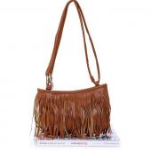 Damen Quaste Quaste Fringe Faux WildLeder Schulter Messenger Crossbody Handtasche Schwarz Braun Weiß