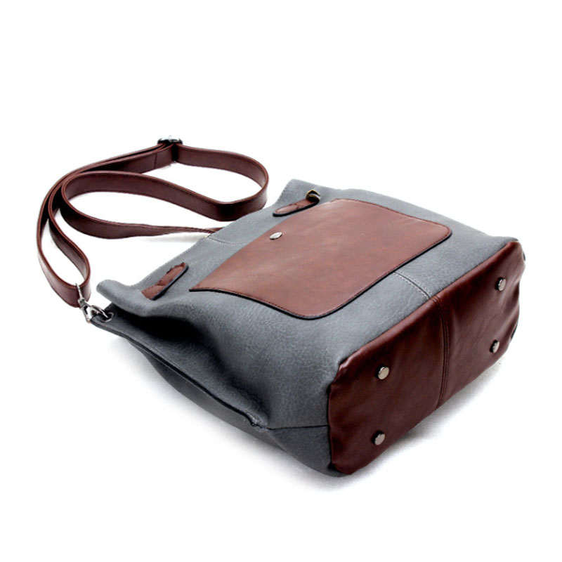 Neue Damen Messenger Bags Pu Leder Damen Handtaschen Eimer Tasche Vintage Designer Umhängetasche Damen