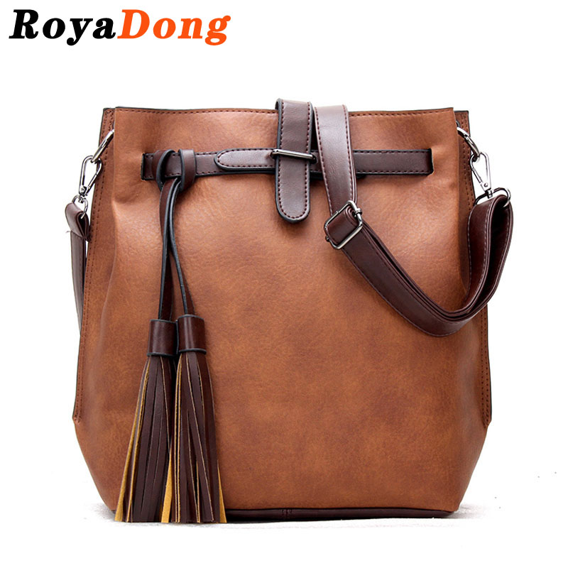 Neue Damen Messenger Bags Pu Leder Damen Handtaschen Eimer Tasche Vintage Designer Umhängetasche Damen