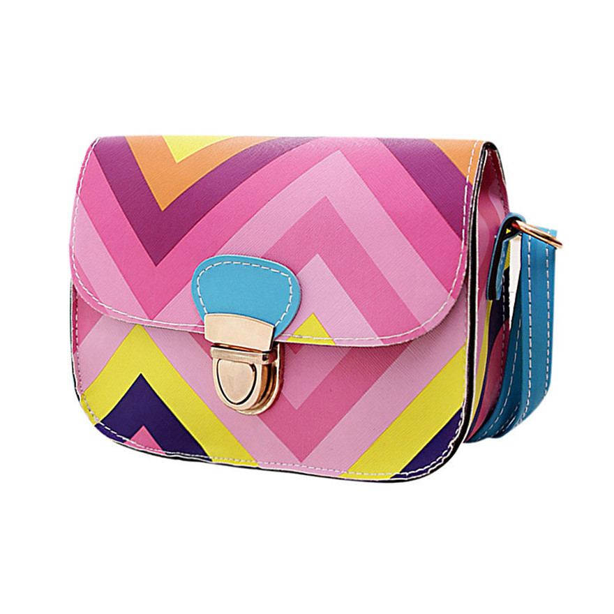 neue Stil Bunte Umhängetasche Mode Damen Kleine Umhängetasche Casual Damen Mädchen Damen Messenger Bag