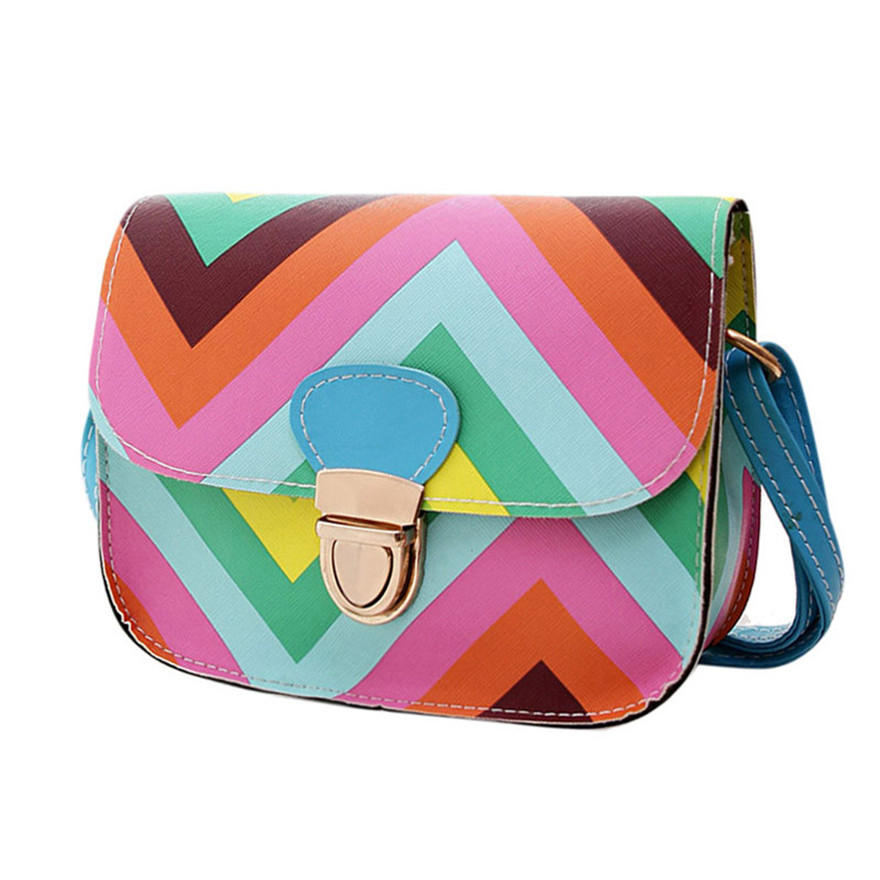 neue Stil Bunte Umhängetasche Mode Damen Kleine Umhängetasche Casual Damen Mädchen Damen Messenger Bag