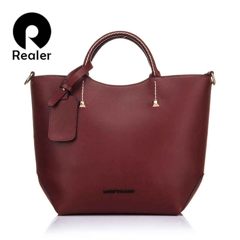 Neue modemarke Handtasche rot pu Leder tote Tasche vintage Damen eimer Tasche designer hanbags hochwertigen tragbaren