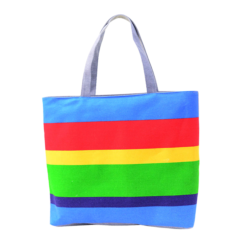 Sommer Leinwand Fashion Farbdruck dame Mädchen Handtaschen Umhängetasche Lässig Bolsa Einkaufstaschen