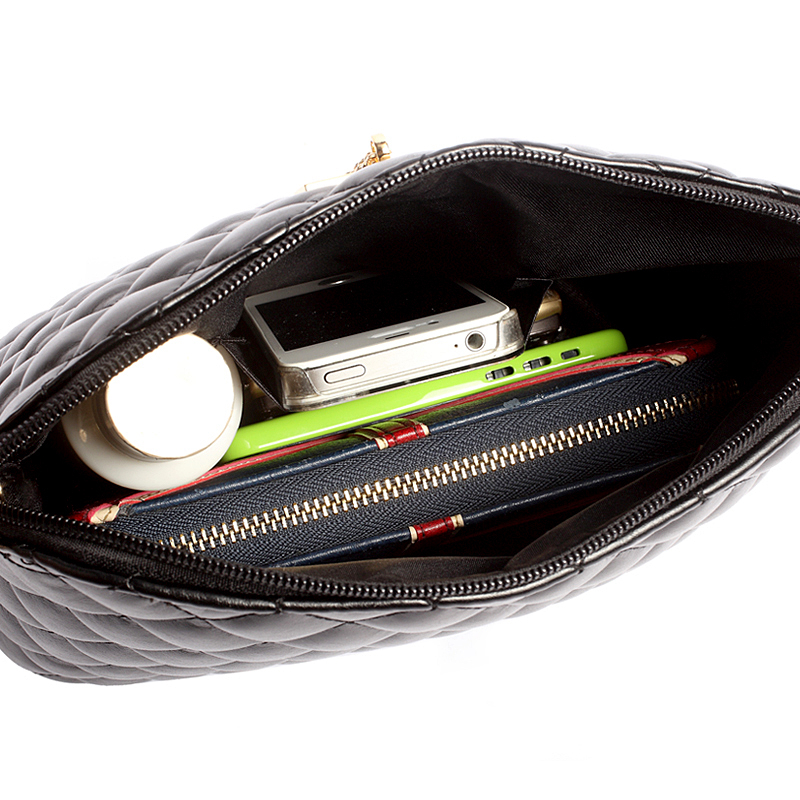 casual kariertes kleine Handtaschen aus Leder neue mode Damen Geldbörse partei hochzeit kupplung Damen crossbody