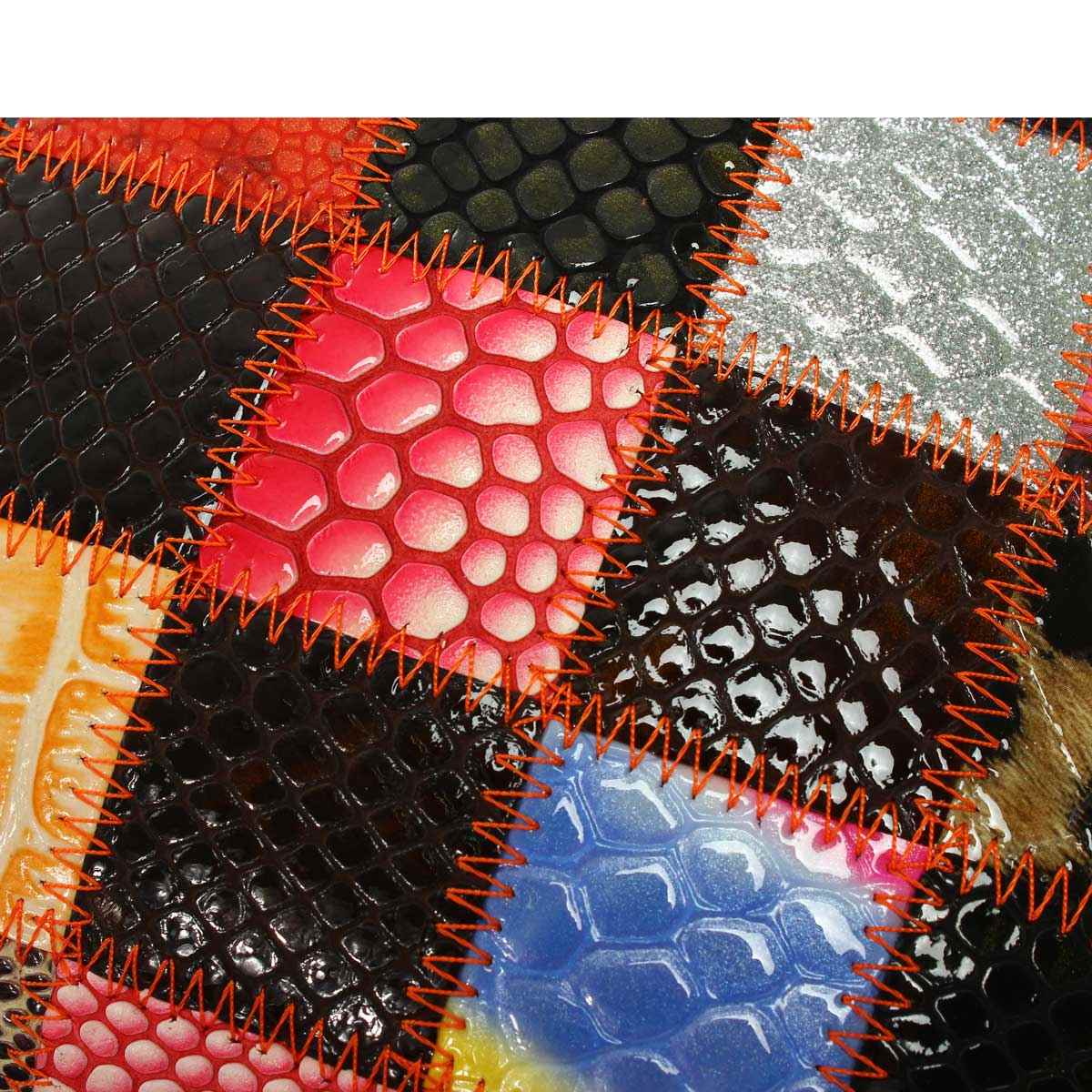 100% echtem Leder Shell Crossbody Schloss Umhängetasche Superb Patchwork Muster Casual Schulter weibliche Taschen