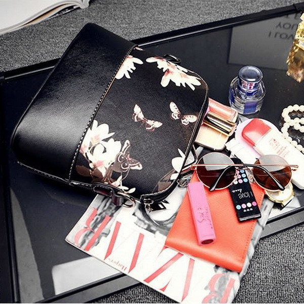 Korean Floral Bedruckte Kleine Damen Shell Damen Crossbody Messenger bags Handtaschen Geldbörsen Schlinge