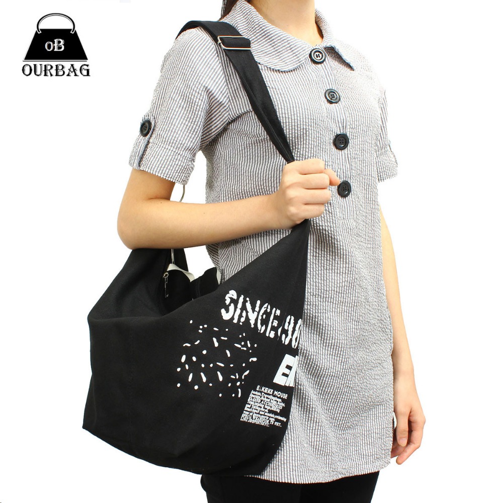 koreanischen Stil Damen Umhängetaschen Reißverschluss Unregelmäßige Leinwand crossedbody Damen